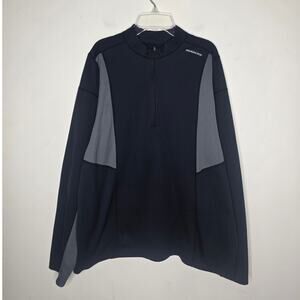 Sugoi black grey fleece lined long sleeve 1/4 zip pullover jacket - XL